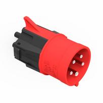 Steckeraufsatz 32A - 5polig, max. 22kW, Adapter schwarz/rot, für NRGkick Ladeeinheit