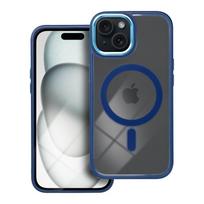 COLOR EDGE MAG COVER dėklas suderinamas su MagSafe iPhone 15 tamsiai mėlynos spalvos