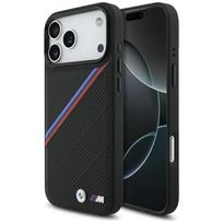 BMW M Tricolor Metal Logo MagSafe dėklas iPhone 17 Pro Max - Juodas