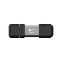 Silicon Power SP256GBUC3C51V1S USB atmintinė 256GB USB Type-A / USB Type-C 3.2 Gen 1 (3.1 Gen 1) Juoda, Sidabrinė