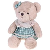 Pliušinis meškinas - bežinis Zosia 58 cm žaliame VINTAGE suknelėje ZA5923 D