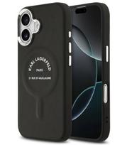 Juodas dėklas Apple iPhone 17 telefonui "Karl Lagerfeld PU RSG Logo MagSafe Case"