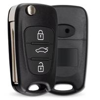 Automobilio rakto korpusas su pulteliu Hyundai i10 i20 i30 ix35 Kia (3 mygtukai)