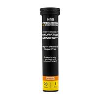 H&B PRECISION ENGINEERED hidracija ir energija, elektrolitai, apelsinų skonio, 20 šnypčiųjų tablečių