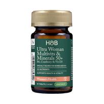H&B ULTRA multivitaminai ir mineralai 50+ moterims, 30 tablečių