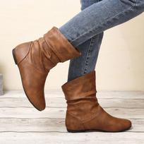 Comfyshoes Moteriški pusilgio batai Madingi laisvi plokščiapadžiai čiurnos batai su komfortu 38 juoda