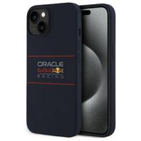 RED BULL dėklas IPHONE 16 Pro, suderinamas su MagSafe RBHMP16L24SIHSRV (silikoninis horizontalaus logotipo dizainas) tamsiai mėlynas