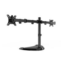 Gembird MS-D2ST-02 monitoriaus stovas (sukimas, padėtis, pasukimas), 13"-32", juodas