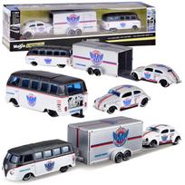 Licencijuoti metaliniai automobiliai 1:64 Volkswagen furgonas "Samba" ir VW Kamanė ZA5968