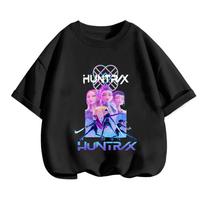 Kpop Demonų Medžiotojai Vaikų Drabužiai Marškinėliai Trumpomis Rankovėmis Miela Kpop Demonų Medžiotojai Tigras Harajuku Marškinėliai Berniukams Mergaitėms 110cm