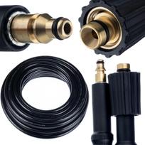 Rosfix Aukšto slėgio žarna 5m – Click Connect sistema | Maks. slėgis 200 bar | Atsparus trinčiai nailono ir PVC pynimas