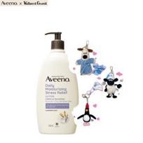 AVEENO Stresą mažinantis kūno losjonas 532ml + Wallace&Gromit Atsitiktinių raktų pakabukų rinkinys 2 prekės