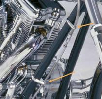 Motociklo 1  25mm vairas Chromo aliuminio lydinio Stabdžio sankabos troselio vielos spaustukas