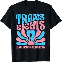 Transgenderių teisės yra Žmogaus teisės Transgenderių LGBTQ Pasididžiavimo Marškinėliai unisex Marškinėliai M