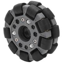 100mm dvigubas plastikinis visakryptis ratukas, keliamoji galia 20 kg, platformos robotikos rinkiniui 14049