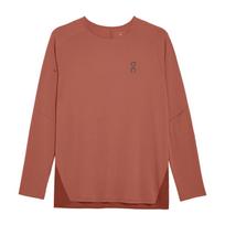On Performance Logo Round Neck Lg Sleeve T-Shirt Men Tops Chestnut Gem-Red 1ME10241907 S