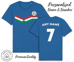 Italijos dryžuoti marškinėliai Su asmeniniu vardu ir numeriu Italija Vaikams Kūdikiams, Futbolas 6 Tautos 4XL