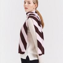 DAL Dvi spalvų kašmyro šalikėlis Rožinis Rudas pink brown