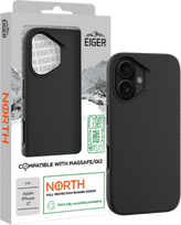 Eiger COQUE RIGIDE NOIRE ULTRA-RENFORCÉE POLYCARBONATE*DROP-TEST 4 METRES* MAGSAFE POUR APPLE IPHONE 17 - EIGER® (EGCA00900)
