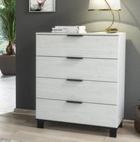 Naktinė spintelė Furneo Cozy 04, balto medžio spalvos