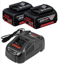 Akumuliatoriai Bosch GBA, 18 V, 5.0 Ah Li-ion, su įkrovikliu