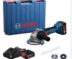 Akumuliatorinis kampinis šlifuoklis Bosch GWS 18V-8 Professional, 18 V, su 2 akumuliatoriais ir įkrovikliu