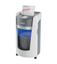 LEITZ smulkintuvas IQ OptiMax Office 550, 35 L, P-5, 2x15 smulkinimas, Automatinis įjungimas/išjungimas, Atbulinė funkcija, Sukamasis dėklas - 33% didesnė talpa smulkintam popieriui.