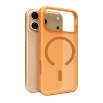 Puro Daylight MagSafe suderinamas silikono dėklas iPhone 17 Pro Max - pusiau skaidrus oranžinis