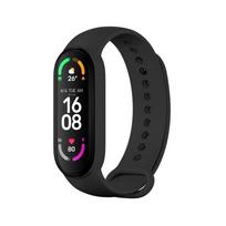 Silikoninė apyrankė XIAOMI Mi Band 5 / 6 / 7 juoda (01)