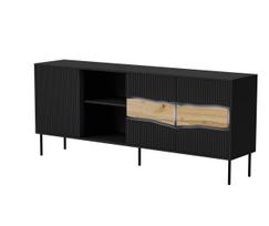 Cama INSERTO 3D1W komoda 190x40x80 juoda + LED