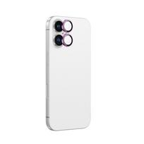 AmazingThing AR aliuminio 2 objektyvų stiklas su fotoaparato objektyvo rėmeliu iPhone 16 / 16 Plus - Rožinė