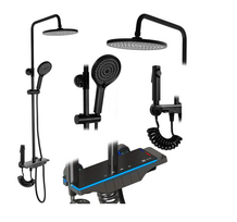 Dušo komplektas REA Savio Led Black, REA-P8410