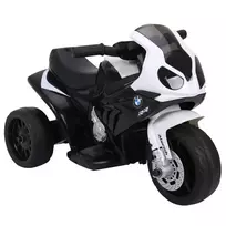 HOMCOM BMW S1000RR licencijuotas elektrinis vaikiškas motociklas Vaikiška transporto priemonė su akumuliatoriumi, triratis, plieninė, juoda, 66x37x44 cm