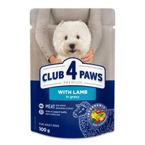 CLUB 4 PAWS Premium konservuotas ėdalas mažų veislių šunims su ėriena padaže 24x100 gr - 24x100 gr