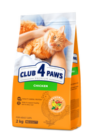 CLUB 4 PAWS Premium vištiena. Visavertis pašaras suaugusioms katėms - 2 kg