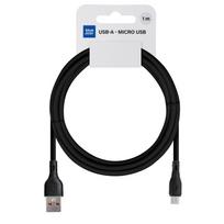 BLUE STAR ECO kabelis 2A USB A į Micro USB PJ68-23-2 1m juodas