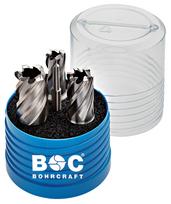 Bohrcraft grąžtas HSS, su Weldon koteliu (3/4") metalinėje dėžutėje, 14-18-22 x 30 mm, 4 vnt.