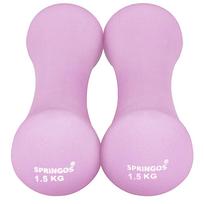 Neopreno hanteliai Springos 2 x 1,5 kg