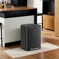 Metalinė šiukšliadėžė su dviejų skyrių rūšiavimo sistema, 2 x 20 L