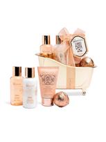 IDC INSTITUTE Dušo gelis ir kūno losjonas (2x100 ml), rankų kremas (80 ml), vonios burbulas (40 g)