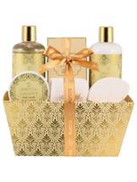 AURORA Dušo gelis/kūno losjonas (2x300 ml), kūno šveitiklis (60 ml), vonios druska (150 g) ir kt.