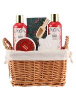 AURORA Kalėdinis kosmetikos rinkinys: dušo gelis/vonios putos (2x200 ml), kūno losjonas (100 ml), vonios druska (100 g), vonios burbulas (55 g)