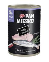 PAN MIĘSKO Kalakutas su lašiša drėgnas maistas kačiukams 400 g