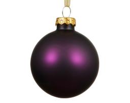 Stiklinis kalėdinis eglės žaisliukas BAUBLE MATT,t. violetinės sp., 8 cm, 1 vnt