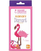 Deimantinė mozaika ant lipduko GRAINE CREATIVE Flamingas