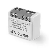 Shelly EM Mini Gen4 galios matuoklio modulis 16A (WiFi, Bluetooth, Zigbee, Matter)