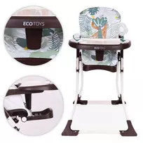Kūdikių sulankstoma maitinimo kėdutė + žaislai ECOTOYS