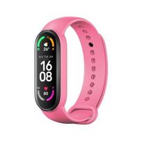 Silicone dirželis XIAOMI Mi Band 5 / 6 / 7 rožinis (06)