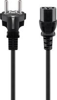 Goobay type F, CEE 7/7 – C13 power cord, 3 m, black (DEL-110M)