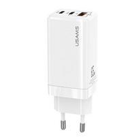 USAMS Neat. network. MT 2xUSB-C+USB GaN 65W T33 PD (head only) Fast Charging white CC110TC02 (US-CC110)
